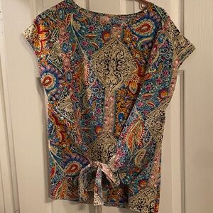 Colorful Paisley Print Women's Top